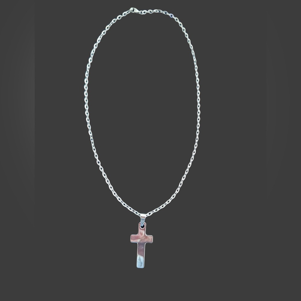 Tungsten Carbide Cross Necklace